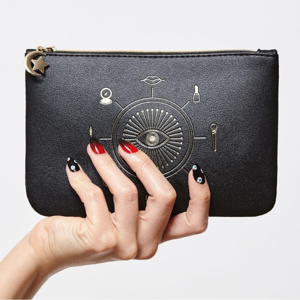 Ipsy Oct 2020 black gold magic makeup bag witchy cosmetics goth witch - Picture 8 of 8